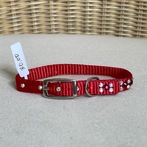 NWT Candy Did It! Handmade Cute Little Red Bling Collar For Cat Or Small Dog